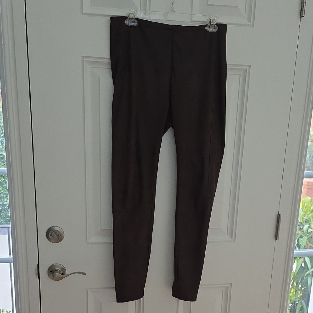 Lysse Brown Faux Suede Pants.  Size Medium